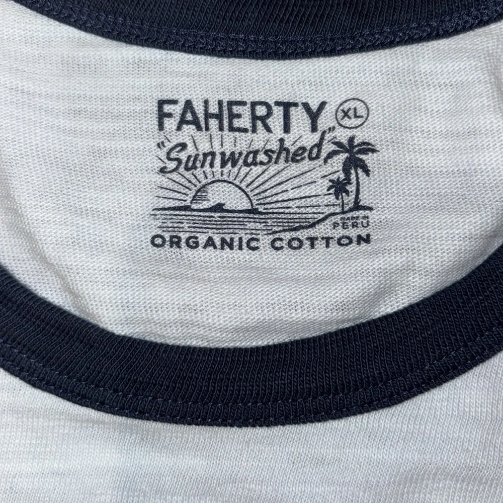Faherty woman’s Cloud Long Sleeve Baseball Tee XL 
Organic cotton - Picture 7 of 8